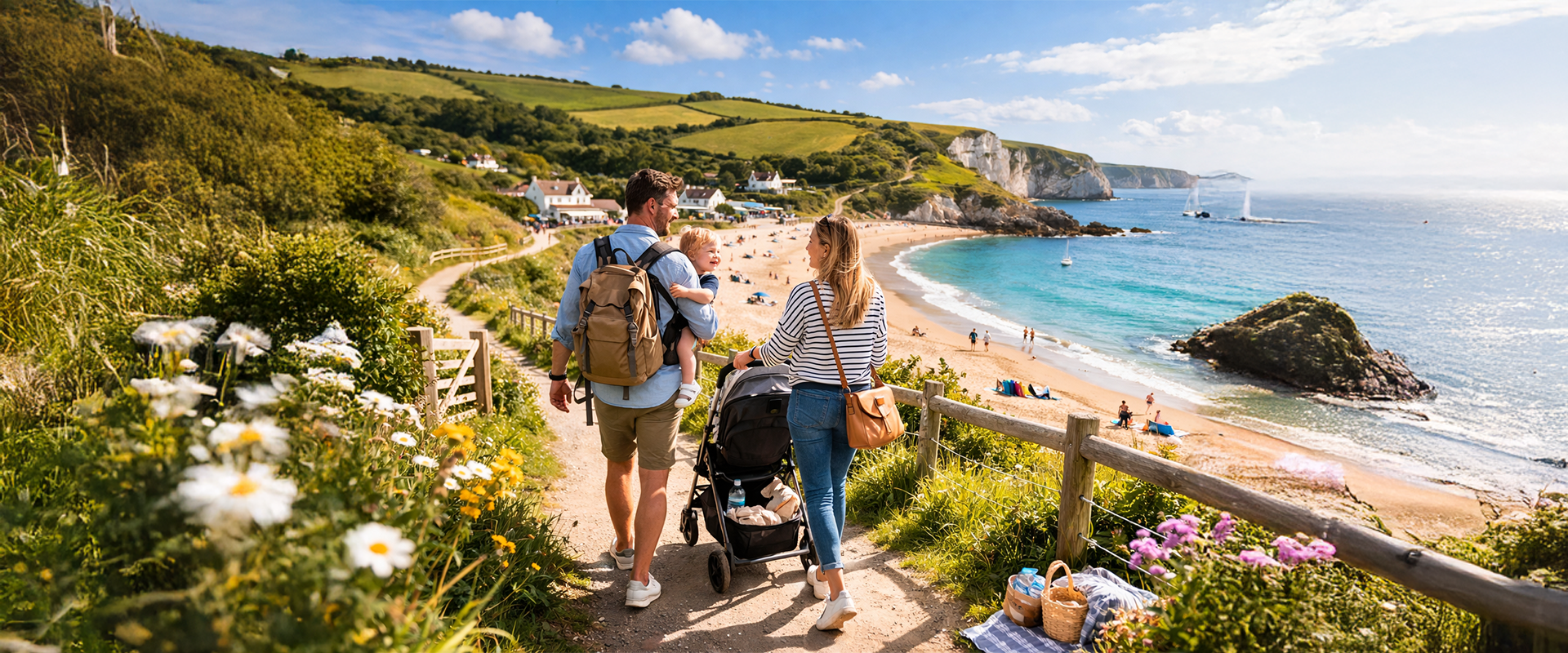 Family travelling with a baby in the UK